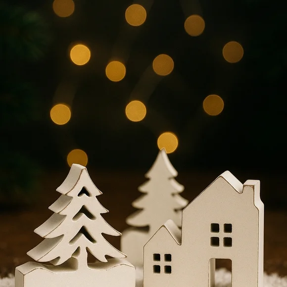 White Wooden Holiday Decor Set - Picture 3 of 3